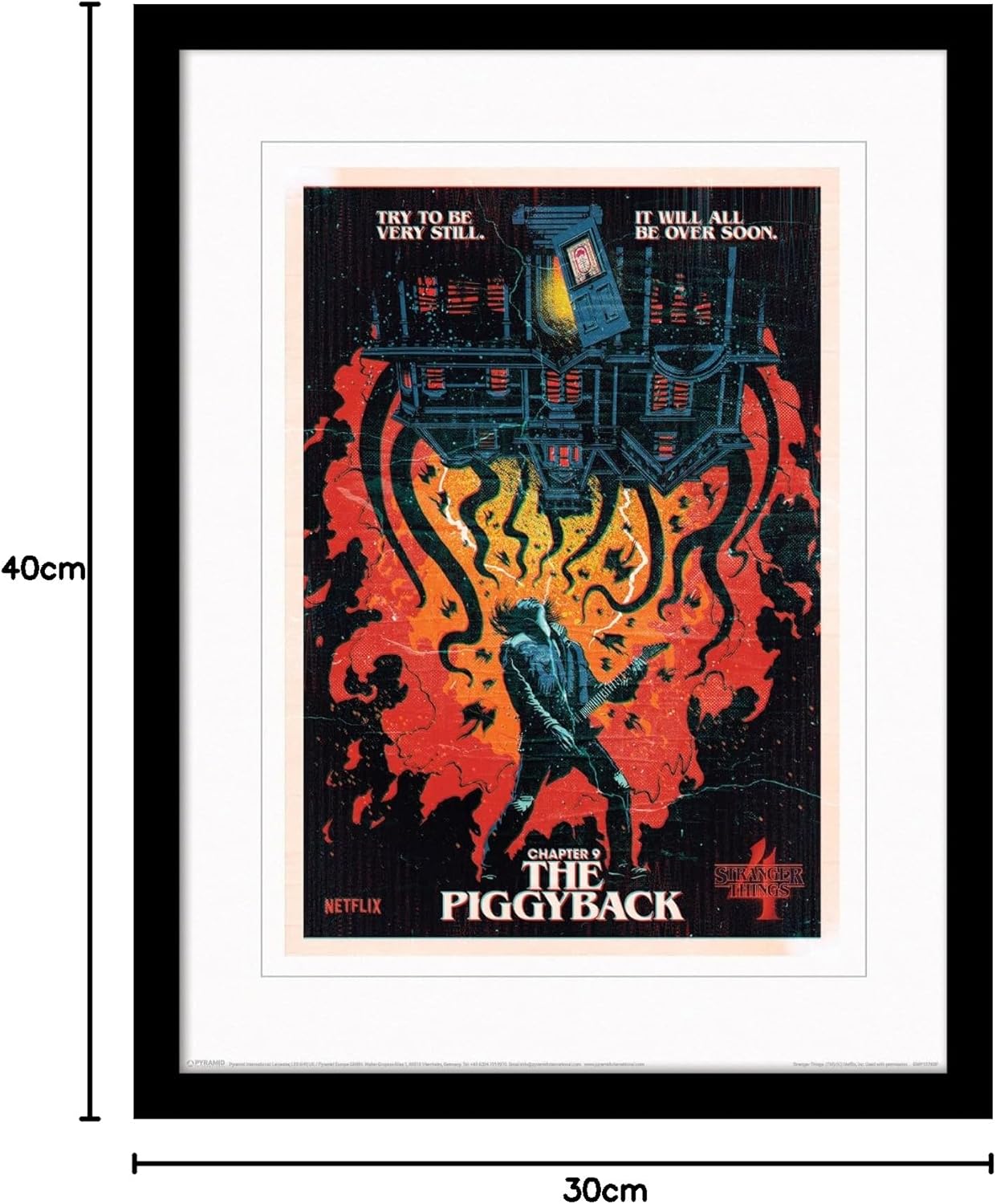 Affiche Stranger Things Vecna chapitre 9, cadre noir 30 cm x 40 cm – Image 2