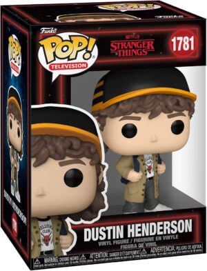 Figurine Funko Pop! TV Stranger Things Saison 5 Dustin Henderson en vinyle 9,5 cm