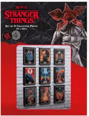 Stranger Things 4 : lot de 9 affiches 30 cm x 40 cm