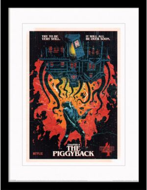 Affiche Stranger Things Vecna chapitre 9, cadre noir 30 cm x 40 cm