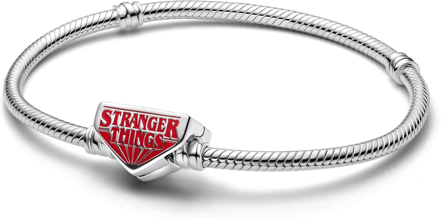 Bracelet Pandora Stranger Things à maille serpent en argent sterling 23 cm