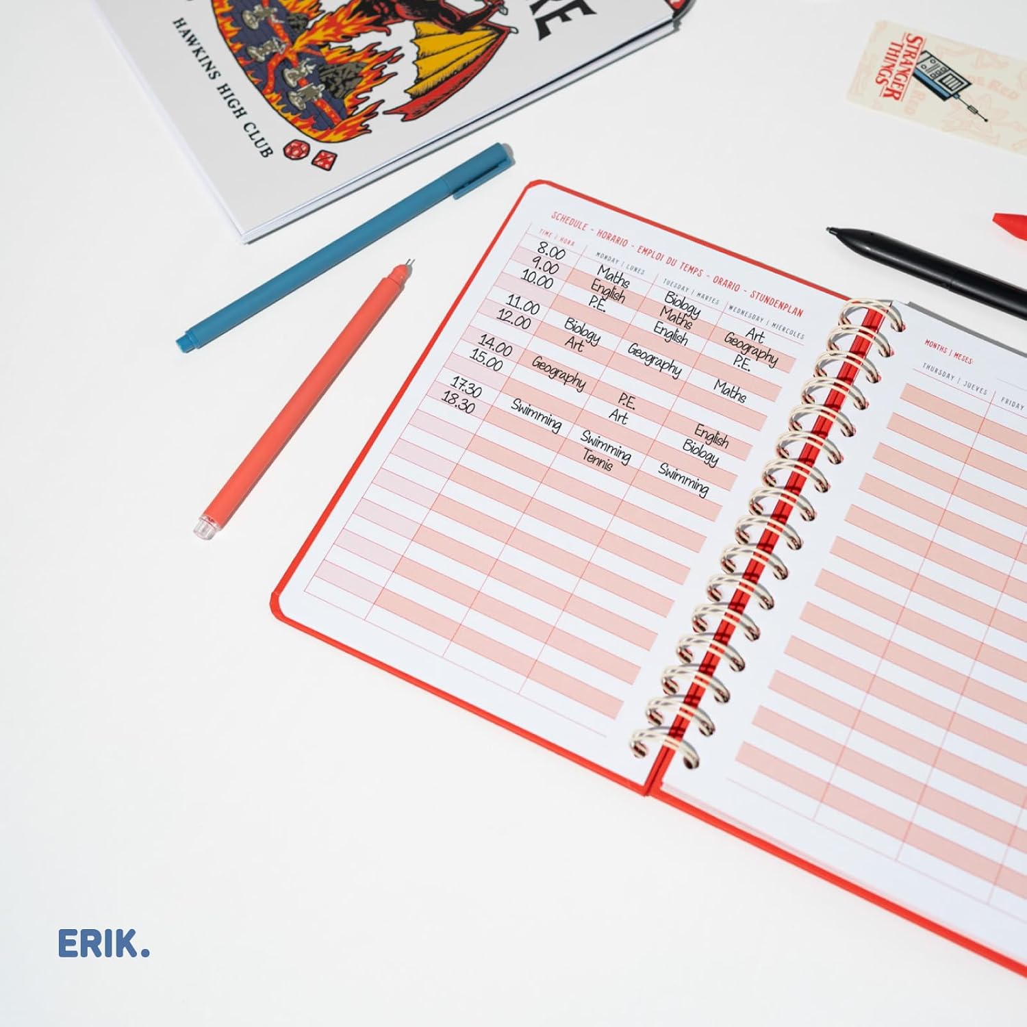 Agenda semainier A5 2025 2026 Stranger Things pour fans d'Eleven – Image 3