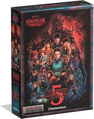 Puzzle Stranger Things 5 Compact 1000 pièces Clementoni 37096