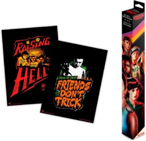 Lot de 2 affiches murales Stranger Things format 52 x 38 cm