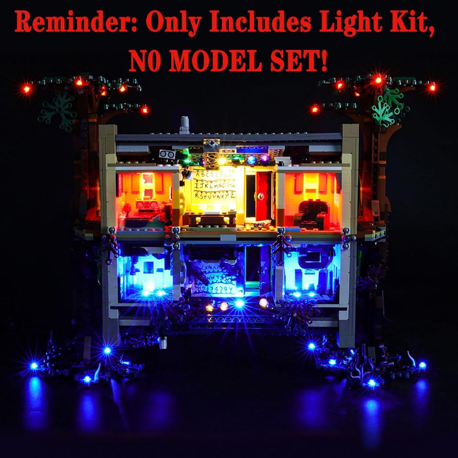 Kit d’éclairage LED pour Lego 75810 La Maison dans le Monde à l’Envers Stranger Things, modèle non inclus – Image 4