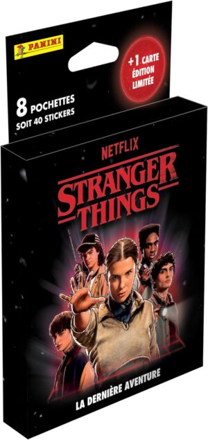 Blister Panini Stranger Things 8 pochettes avec 1 carte édition limitée