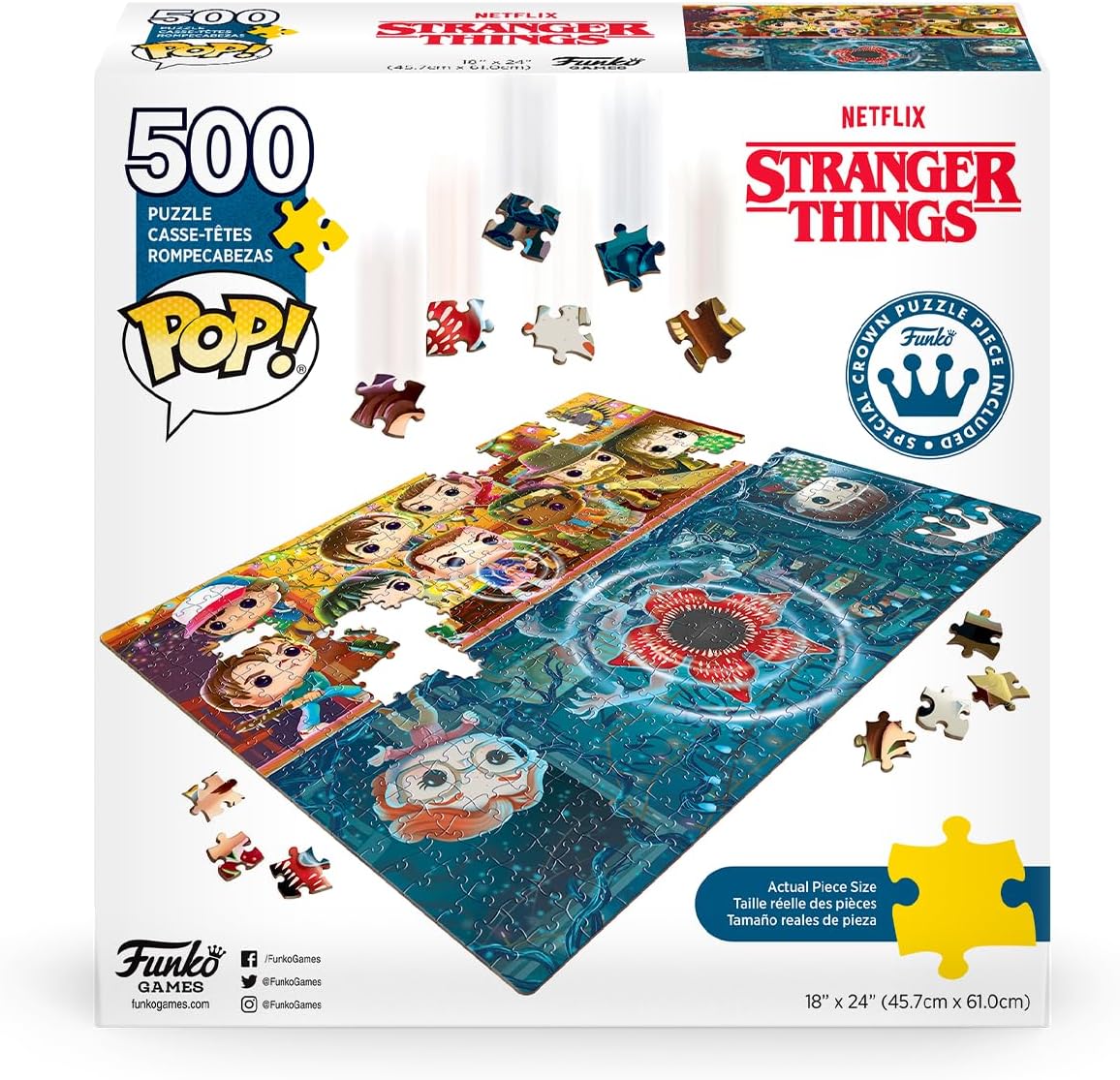 Puzzle Funko Pop! Stranger Things Upside Down 500 pièces en anglais – Image 3