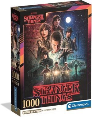 Puzzle Stranger Things 1000 pièces en Compact Box Clementoni