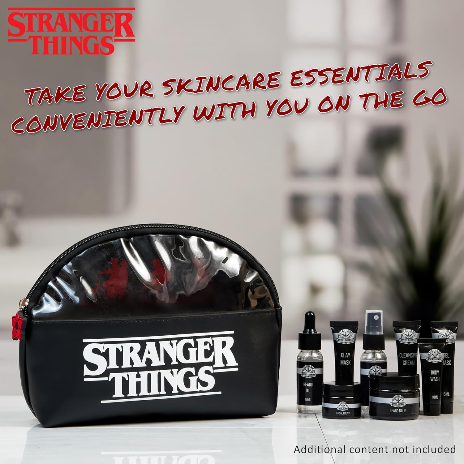 Trousse de voyage zippée noire Stranger Things – Image 2