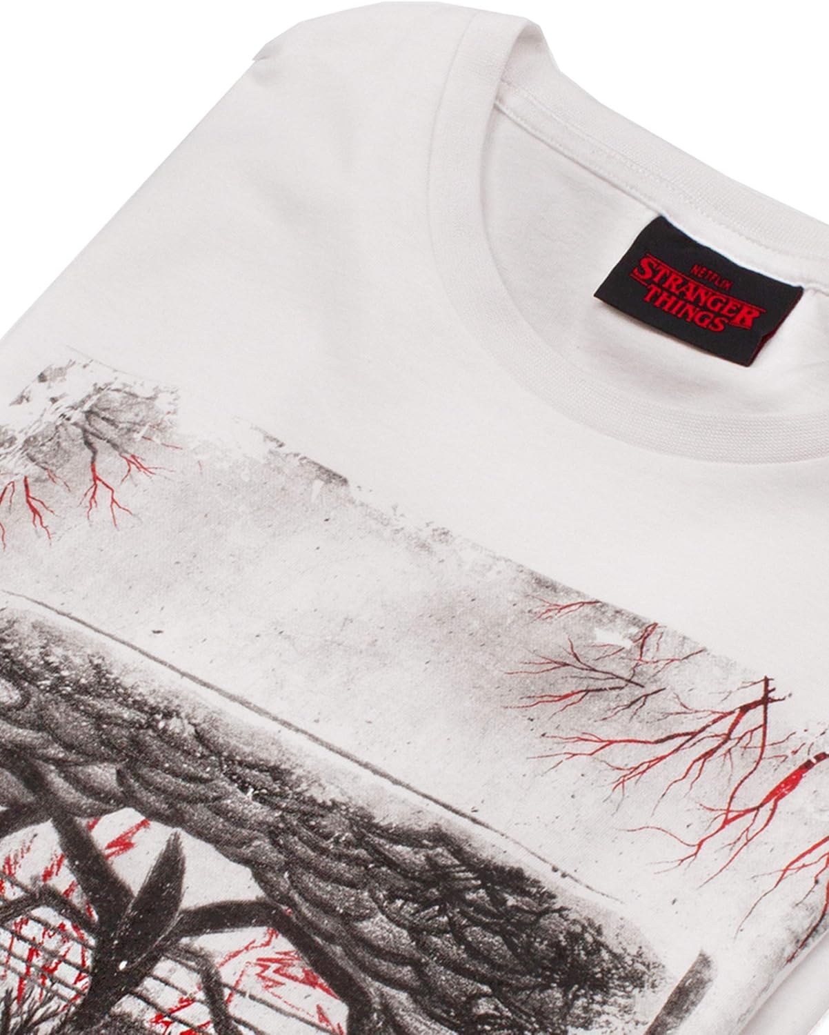 T-shirt blanc Stranger Things adulte homme motif l'Envers – Image 5