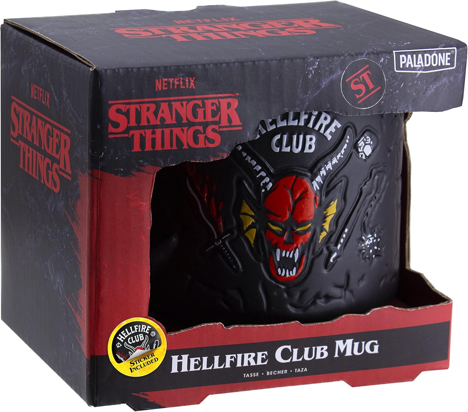 Tasse Stranger Things Hellfire Club en céramique embossée 400 ml – Image 4