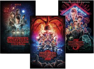 Posters Stranger Things saisons 1, 2 et 3, lot de 3 en 61cm x 91,5cm