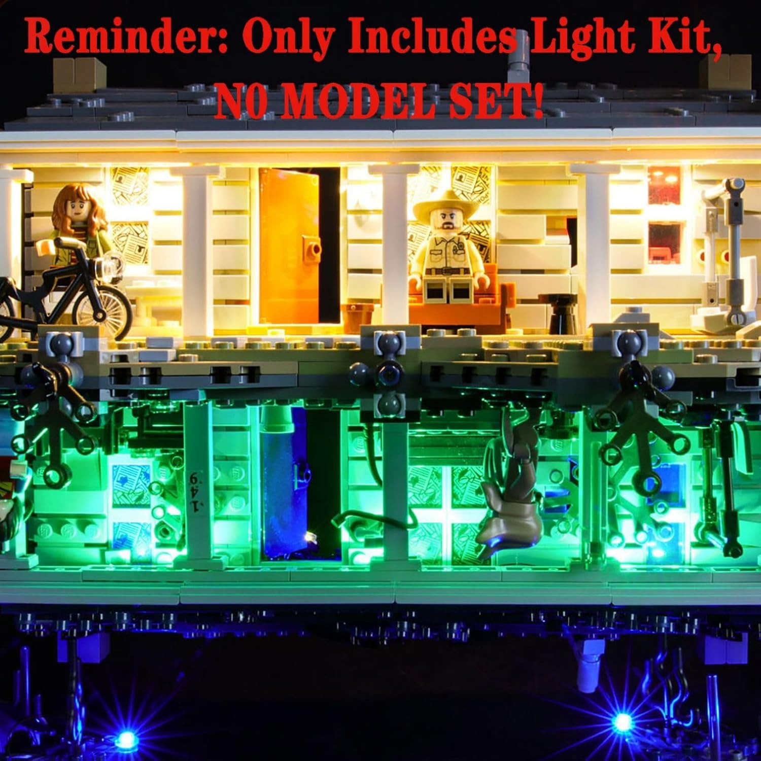Kit d’éclairage LED pour Lego 75810 La Maison dans le Monde à l’Envers Stranger Things, modèle non inclus – Image 7