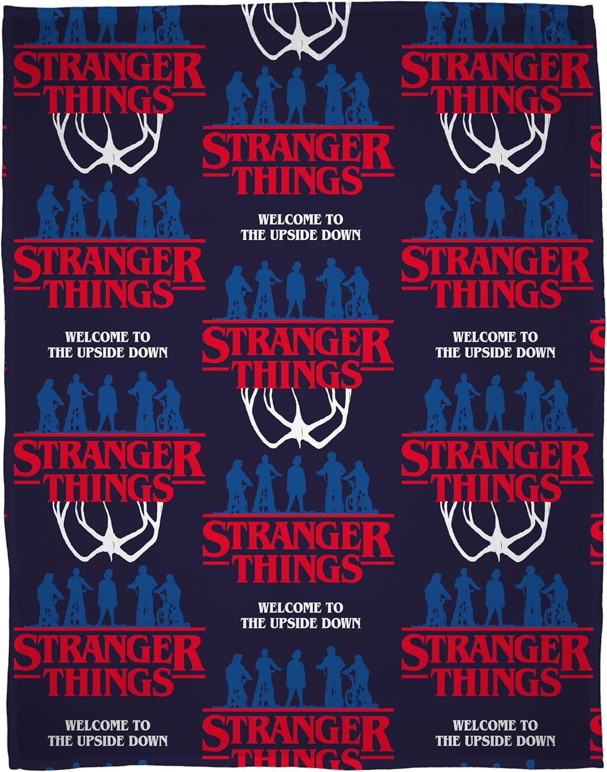 Couverture polaire Stranger Things bleu 100 x 150cm