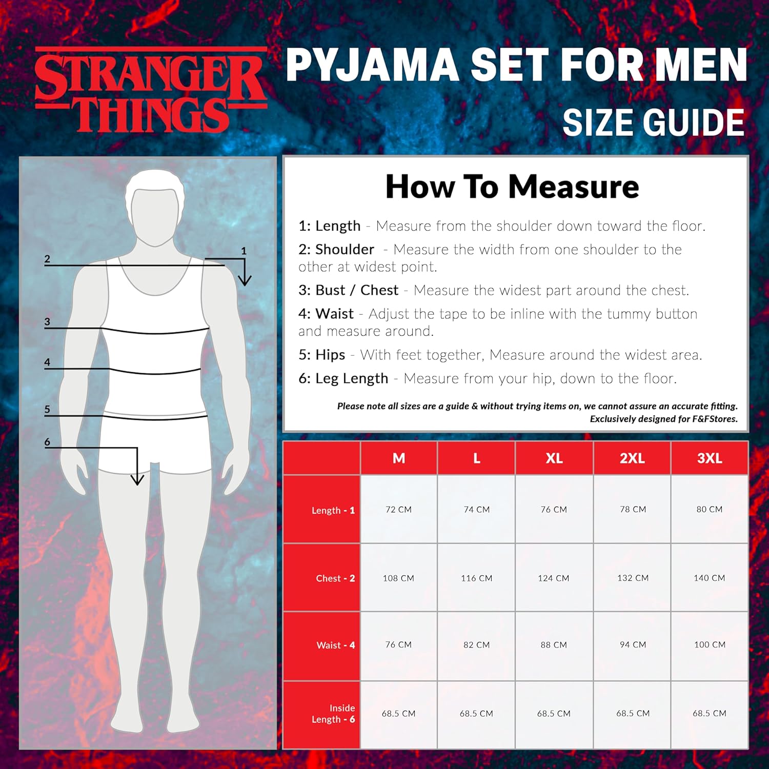 Pyjama homme Stranger Things long en coton, tailles M à 3XL – Image 6