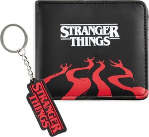 Coffret cadeau Stranger Things avec portefeuille femme, porte-cartes et porte-clé