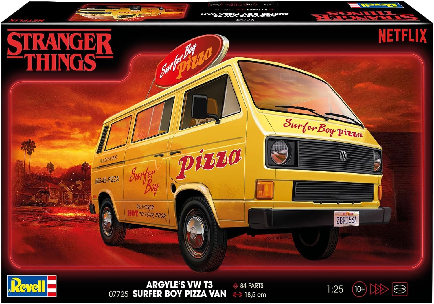 Maquette plastique VW T3 Surfer Boy Stranger Things, bus de Eleven à l'échelle 1:24 – Image 2