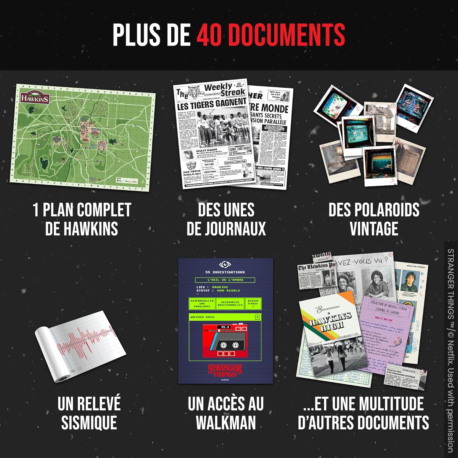 Jeu d’enquête collaboratif Stranger Things : l’ombre de Hawkins, 1 à 6 joueurs – Image 6