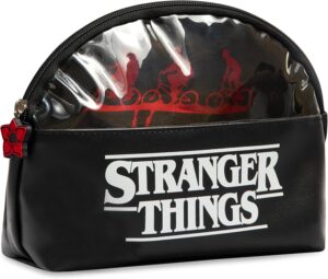 Trousse de voyage zippée noire Stranger Things