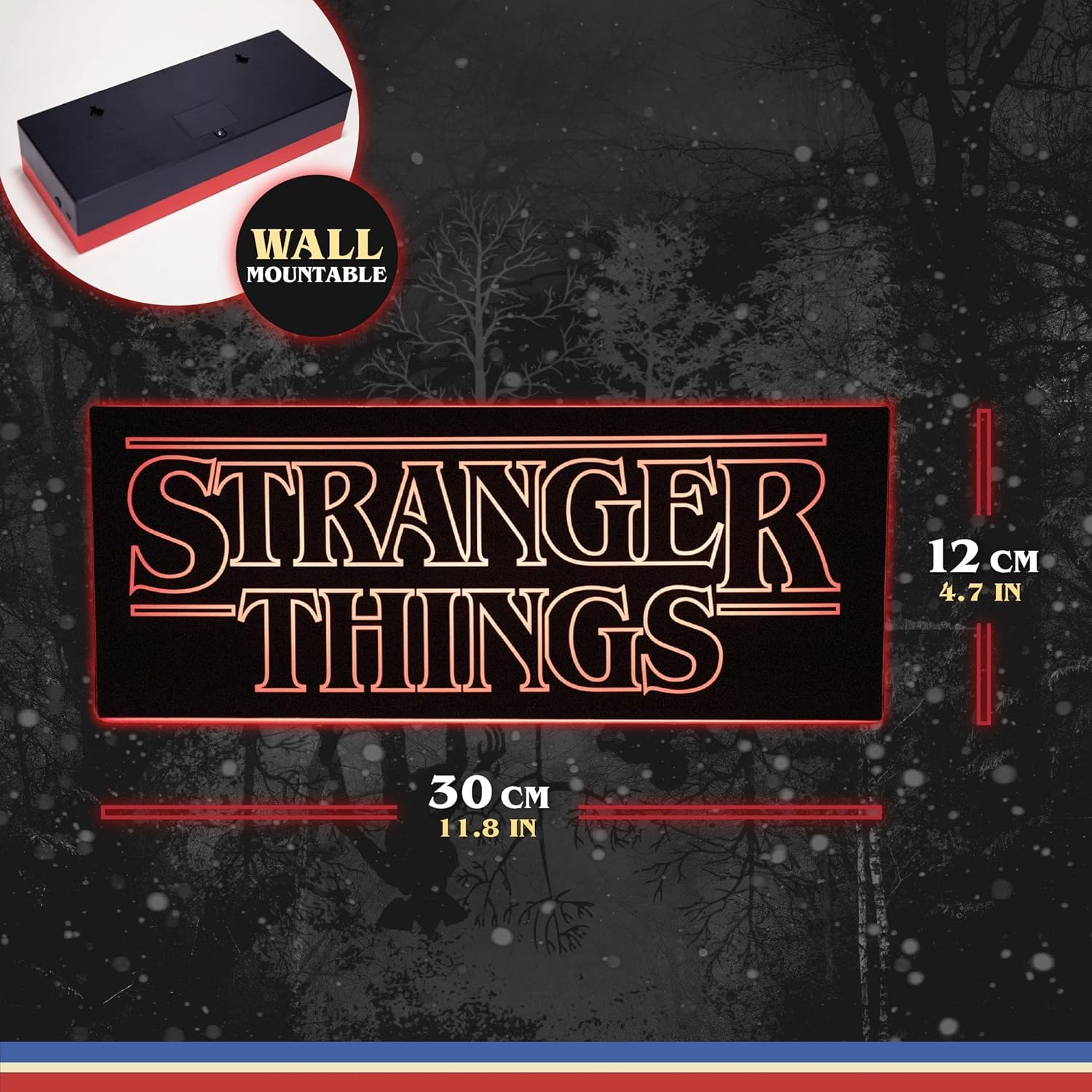 Lampe logo Stranger Things Netflix à 2 modes, murale ou à poser – Image 6