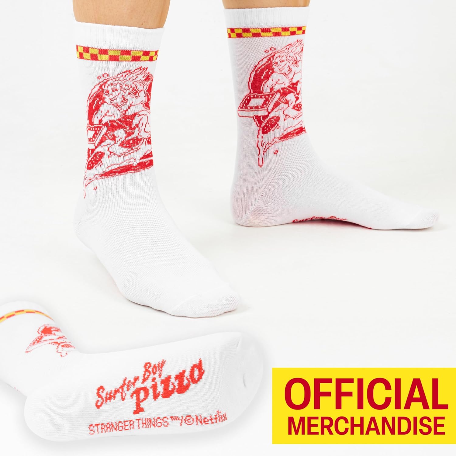 Chaussettes Stranger Things Surfer Boy Pizza, lot de 5 paires en maille 37-42 – Image 4