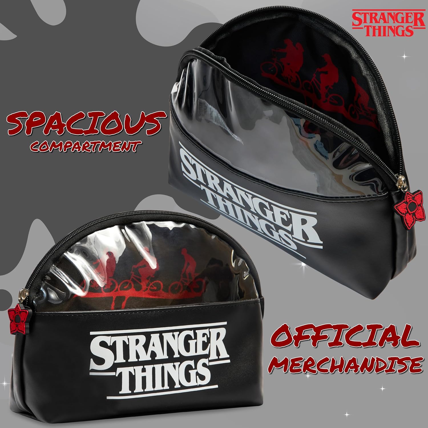 Trousse de voyage zippée noire Stranger Things – Image 3
