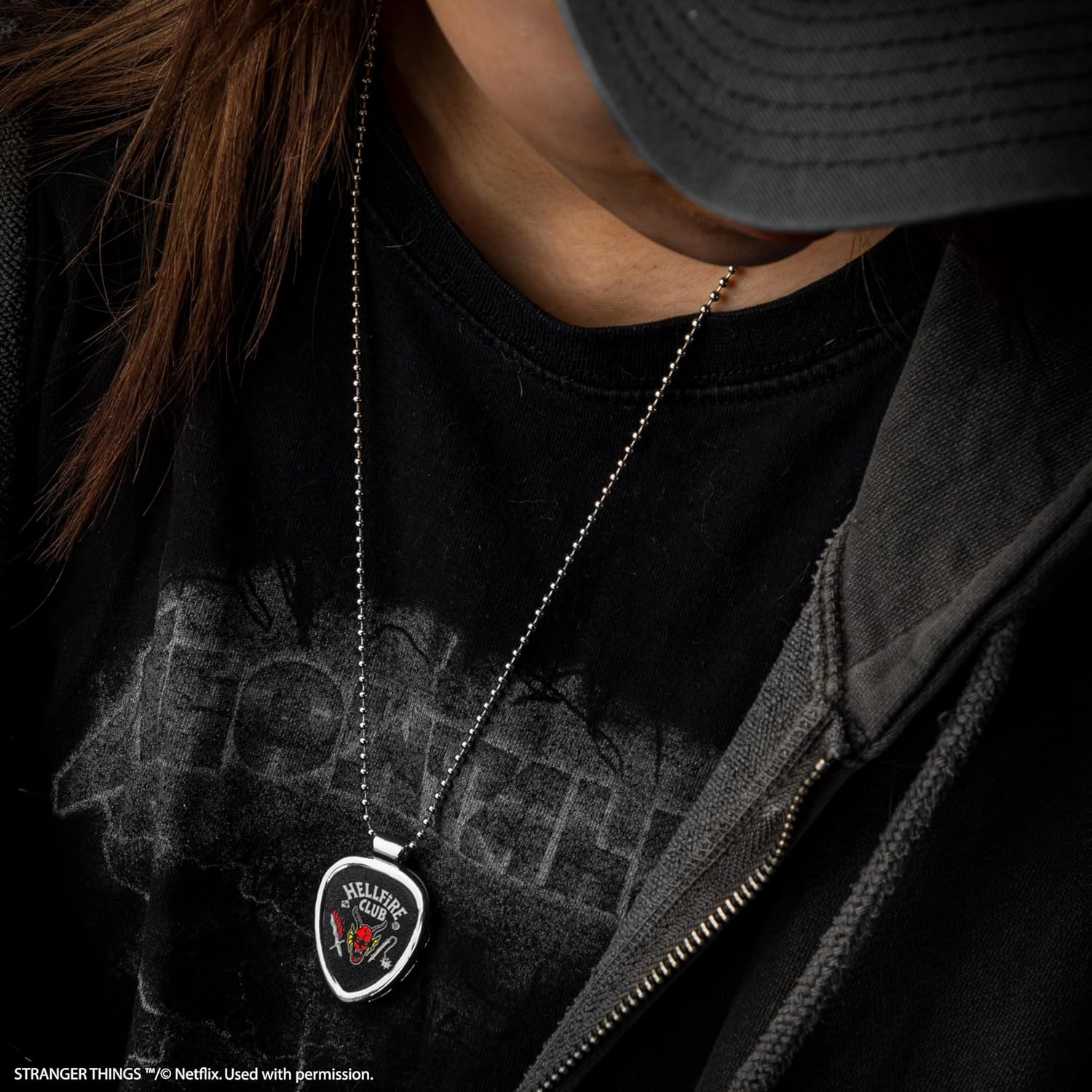 Collier interchangeable Stranger Things Eddie Munson en Acier inoxydable et Zircon – Image 2