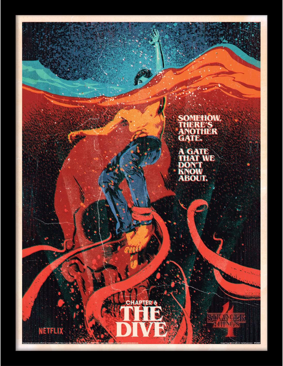 Poster Stranger Things The Dive Design avec Steve Harrington 30 x 40 cm