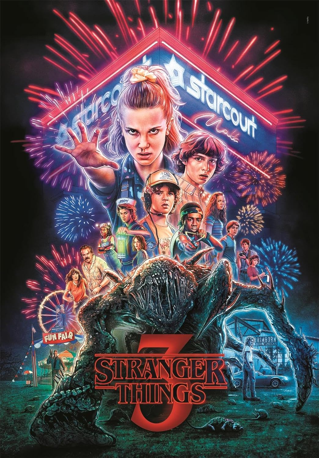 Puzzle Stranger Things 1000 pièces en Compact Box par Clementoni – Image 2