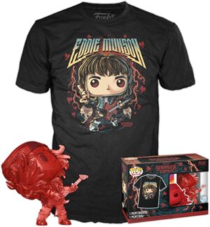 Stranger Things - Coffret Hunter Eddie avec guitare, figurine en vinyle et tee-shirt