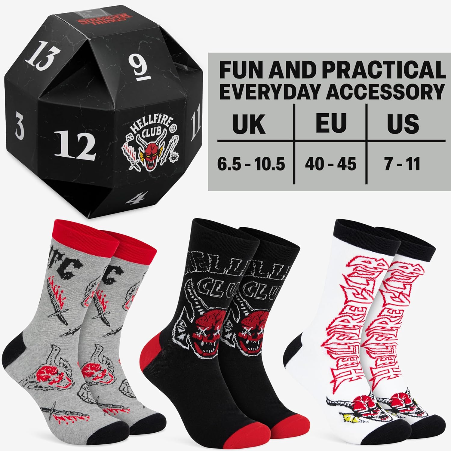 Stranger Things lot de 3 chaussettes homme, pointures 40 à 45 – Image 6