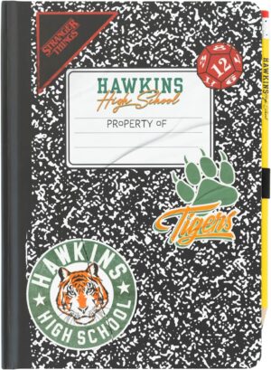 Carnet ligné A5 noir Stranger Things, bullet journal Grupo Erik