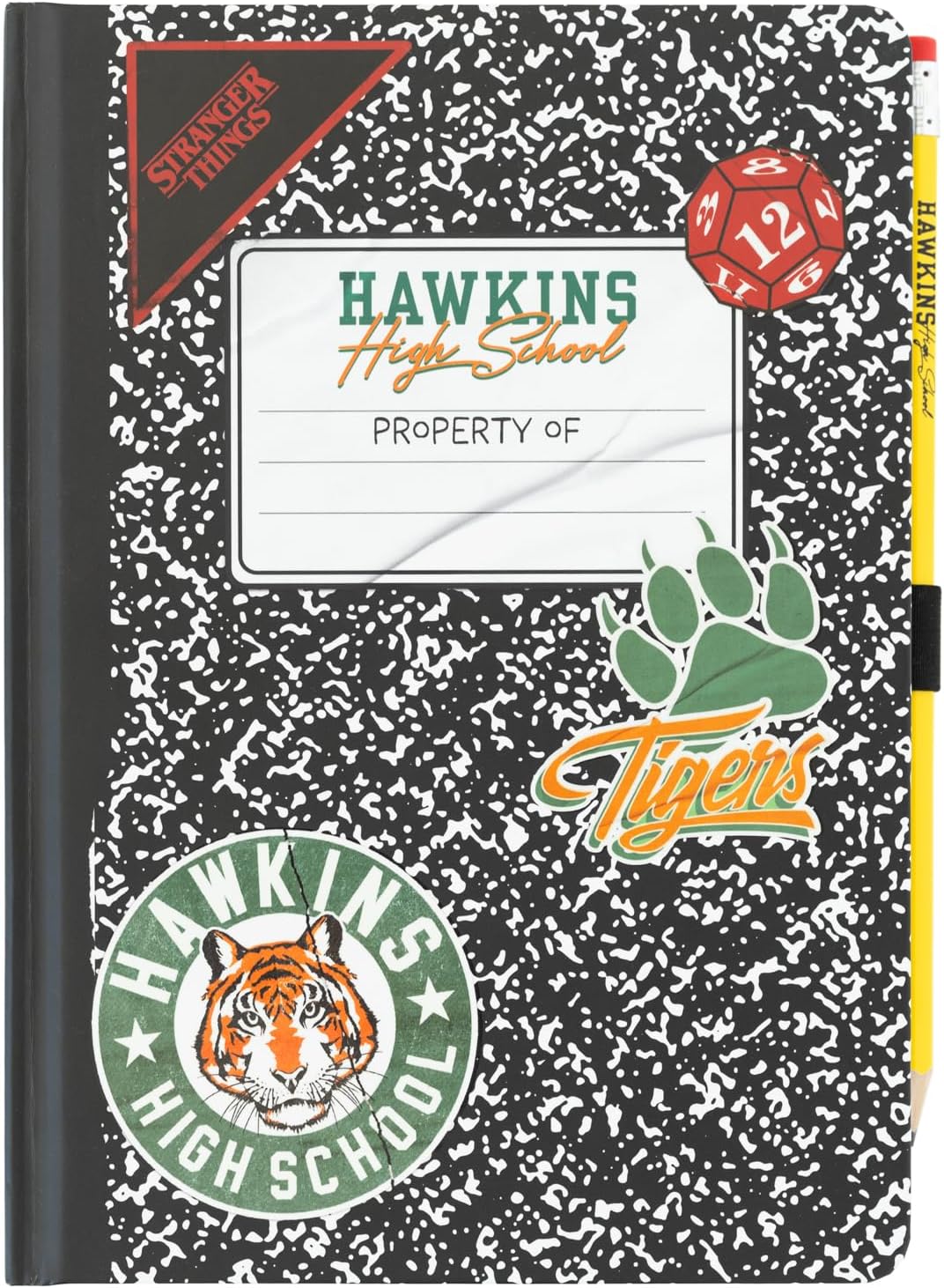 Carnet ligné A5 noir Stranger Things, bullet journal Grupo Erik