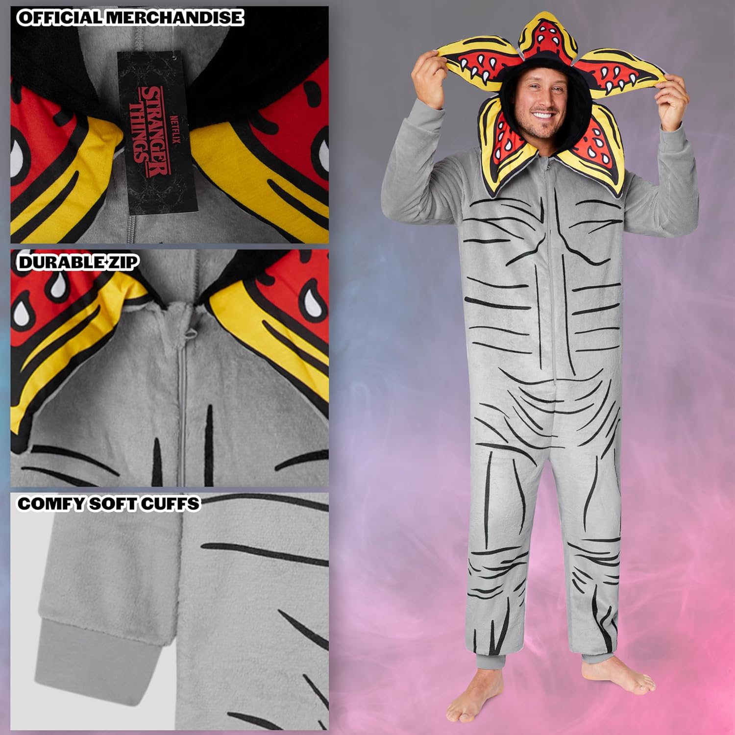 Pyjama combinaison Stranger Things en polaire pour homme – Image 5