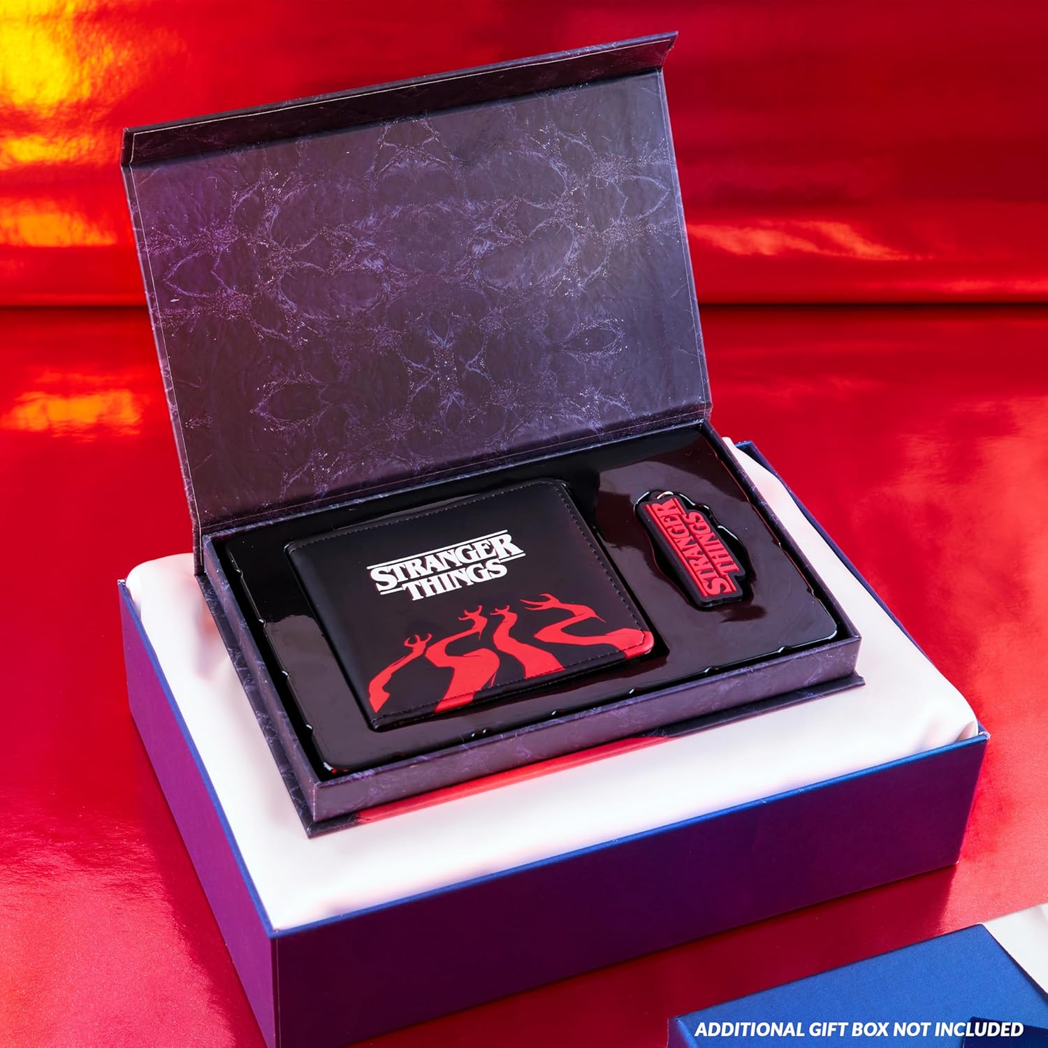 Coffret cadeau Stranger Things avec portefeuille femme, porte-cartes et porte-clé – Image 2