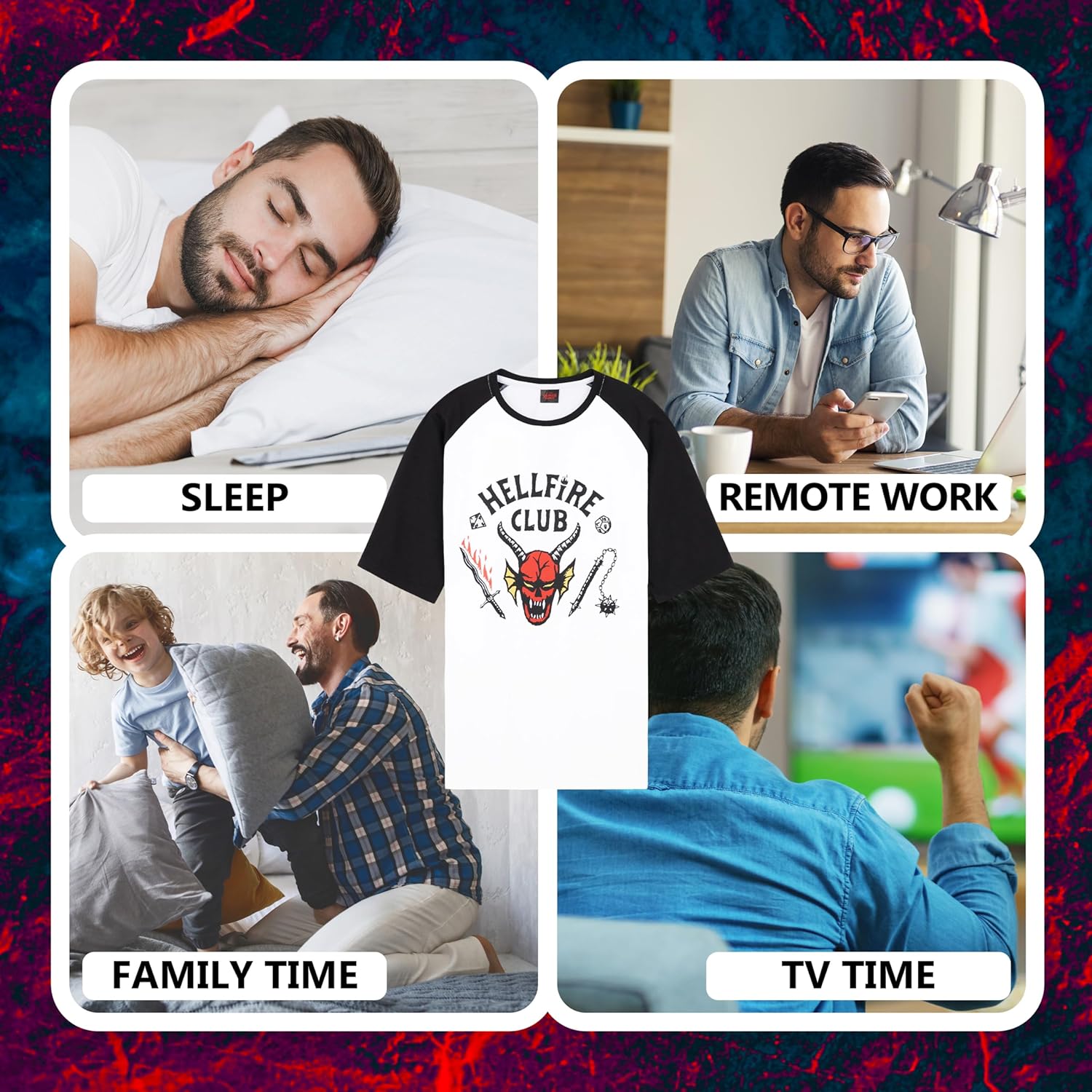 Pyjama homme Stranger Things long en coton, tailles M à 3XL – Image 4