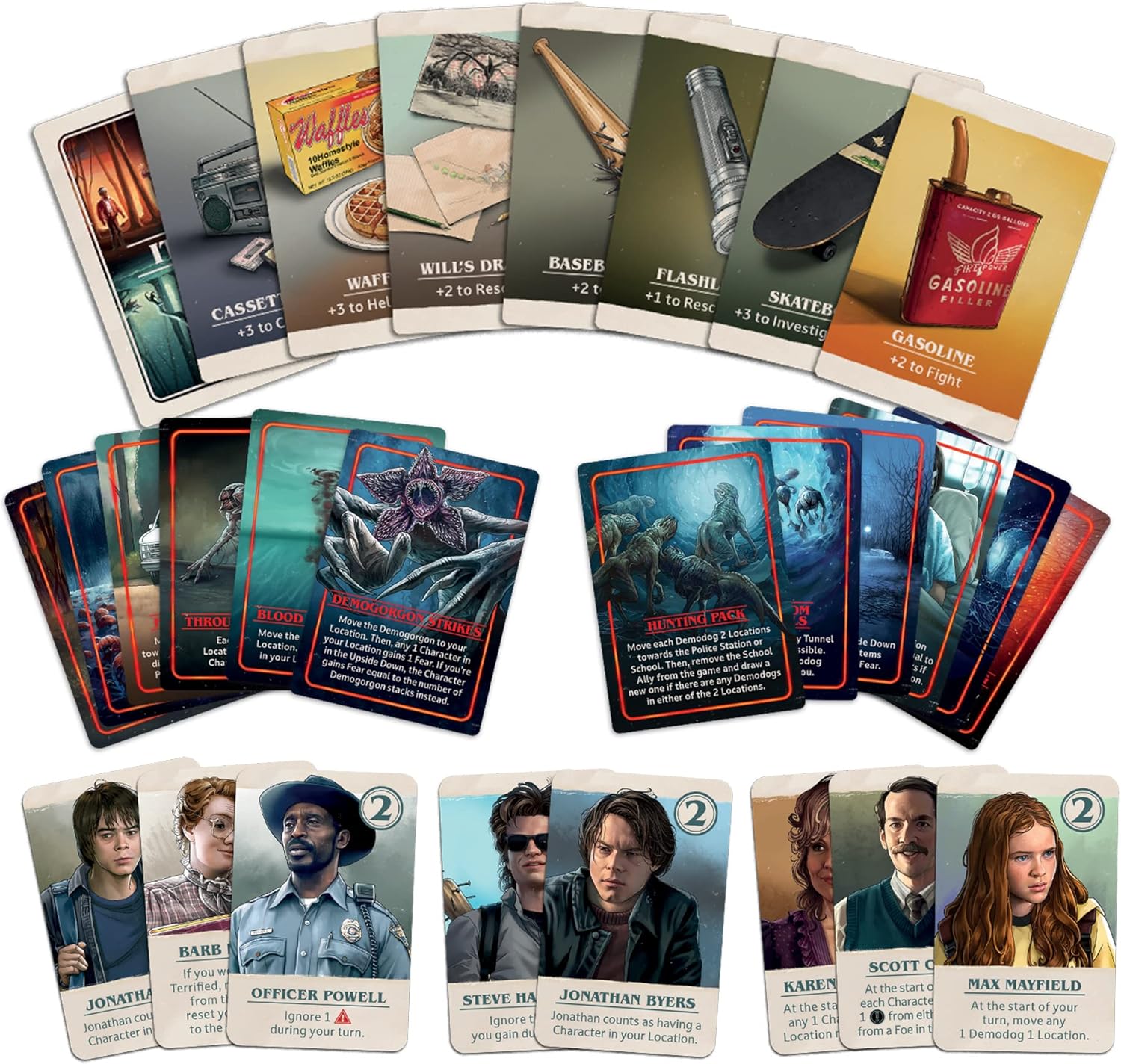Jeu de société Stranger Things Upside Down coopératif avec 11 figurines – Image 3