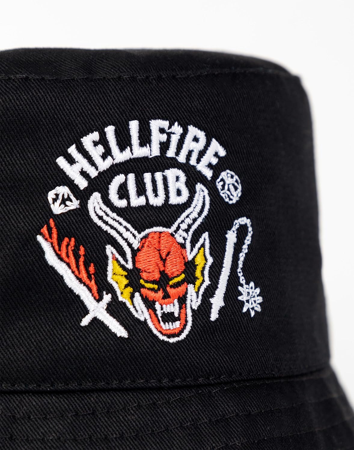 Chapeau bob noir Stranger Things Hellfire Club – Image 4
