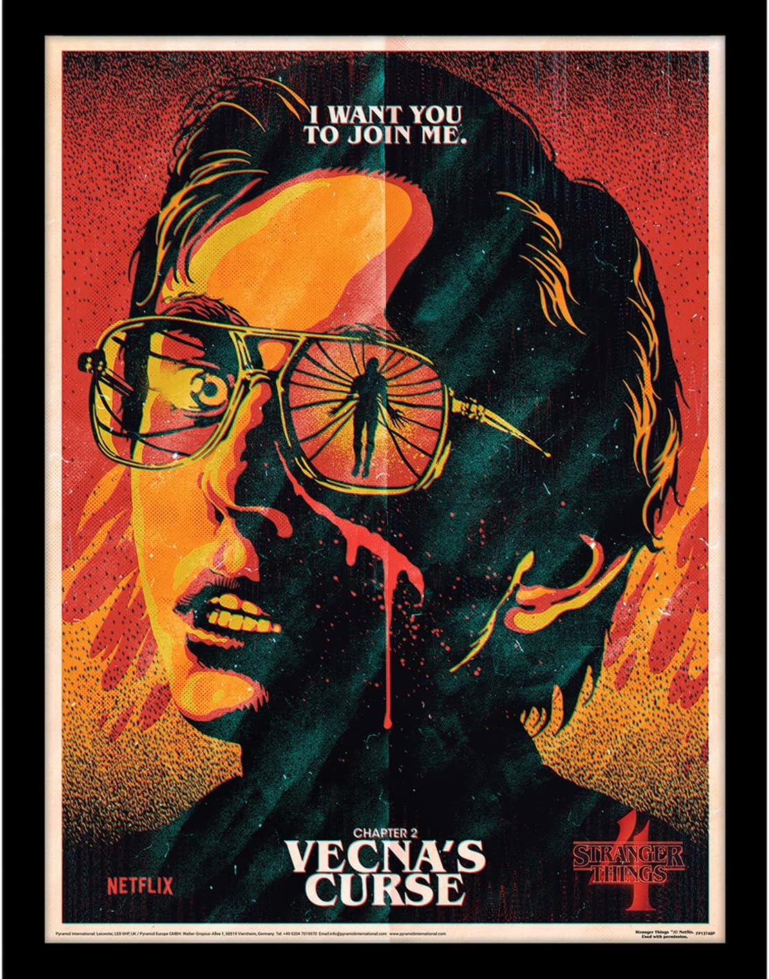 Affiche Stranger Things Vecna, malédiction 30 cm x 40 cm