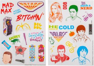 Set de 31 autocollants Stranger Things Saison 2 Cinereplicas