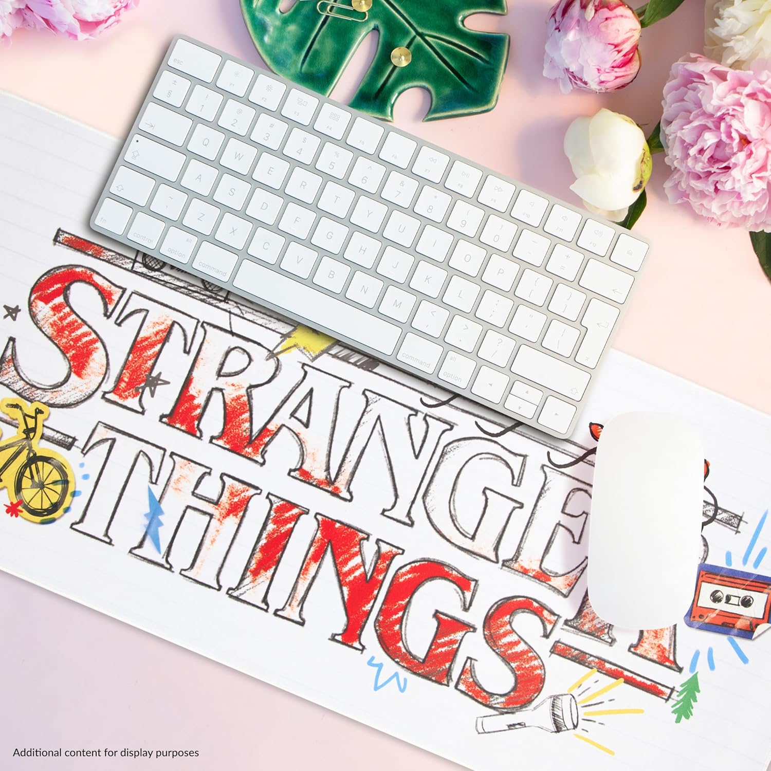 Sous-main tapis de souris XL Stranger Things 80 x 36 cm blanc – Image 2