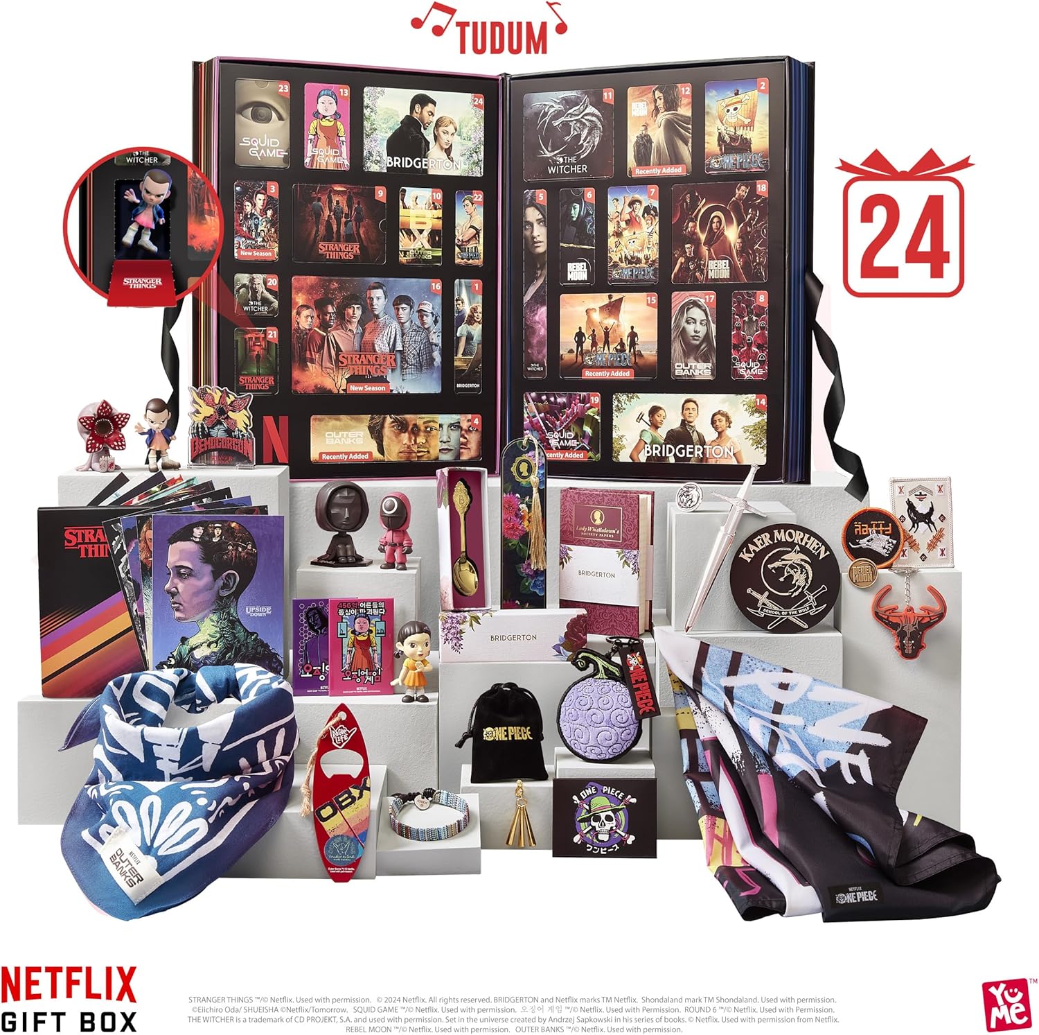 Calendrier de l'Avent Stranger Things Netflix avec effet sonore et 24 surprises