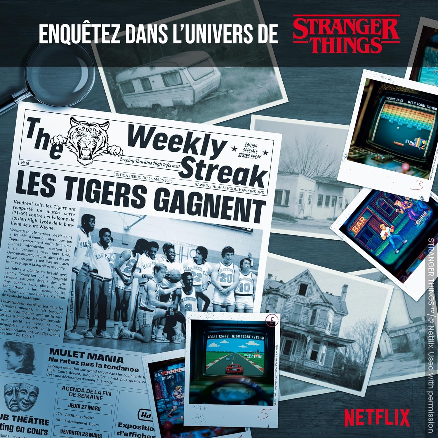 Jeu d’enquête collaboratif Stranger Things : l’ombre de Hawkins, 1 à 6 joueurs – Image 2