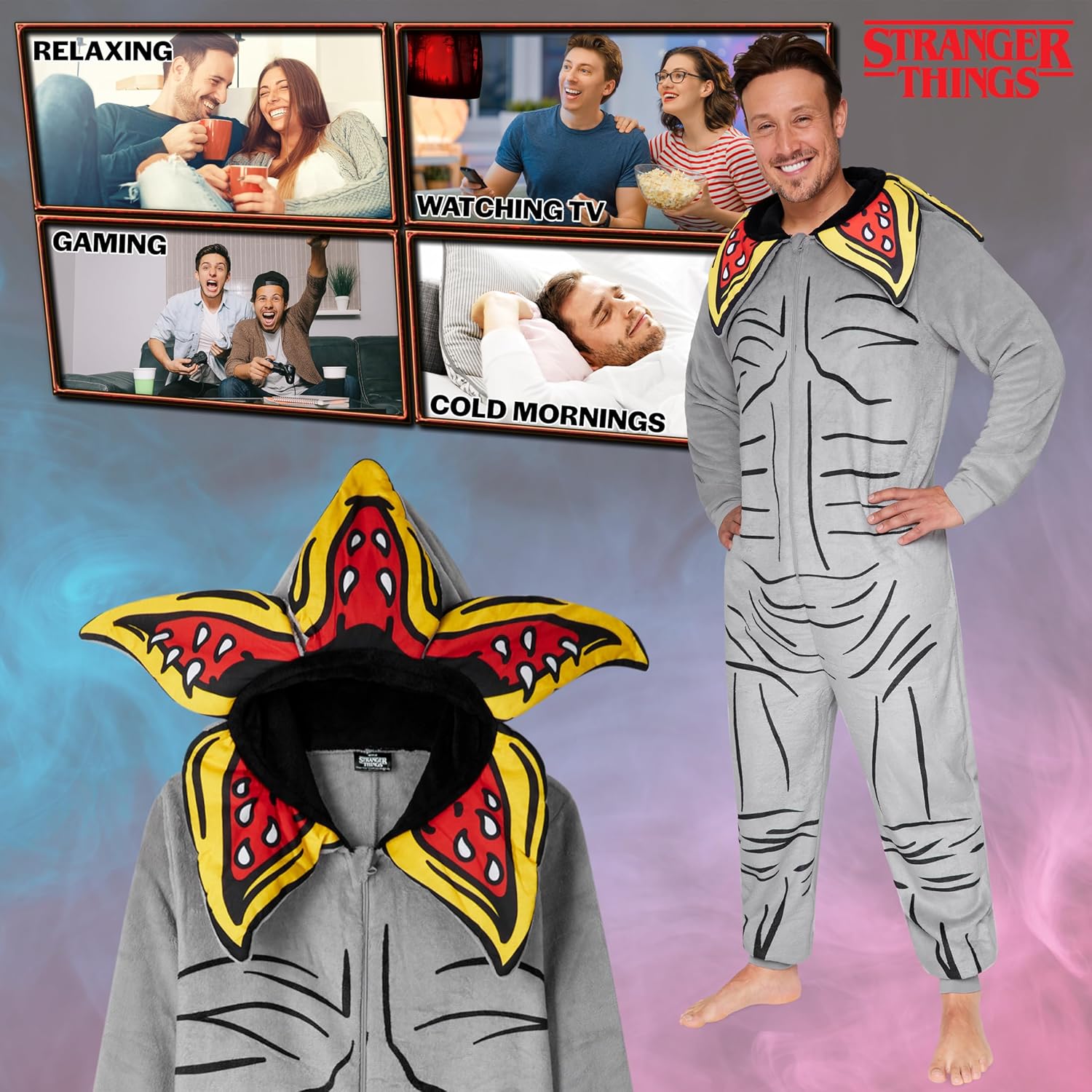 Pyjama combinaison Stranger Things en polaire pour homme – Image 4