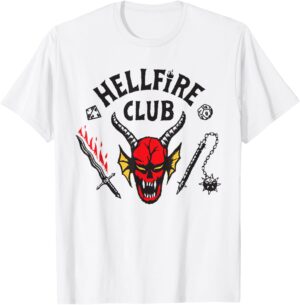 T-shirt Stranger Things Hellfire Logo pour Femme et Homme