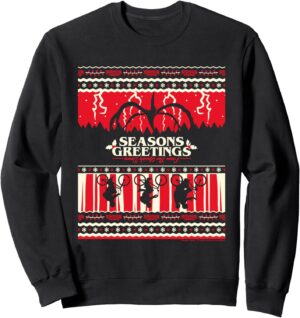 Sweatshirt Stranger Things The Upside Down Christmas Seasons Greetings 241 g