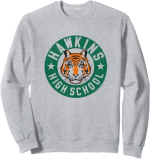 Sweatshirt Stranger Things Hawkins Tigers 241 g col tissé