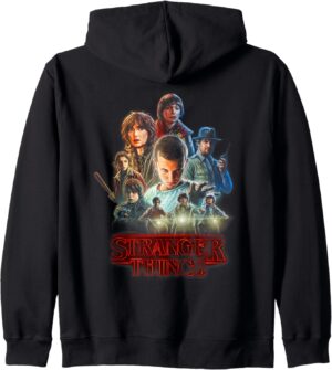 Sweat à capuche Stranger Things affiche première saison, coupe classique