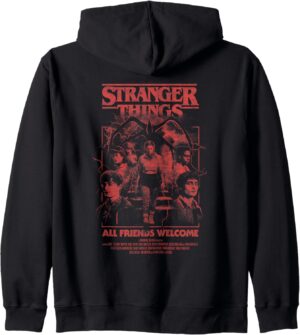 Sweat à capuche Stranger Things Mindflayer, affiche de groupe horrifique