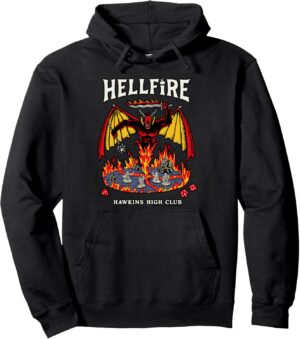 Sweat à capuche Stranger Things Hellfire Hawkins High Club 241 g